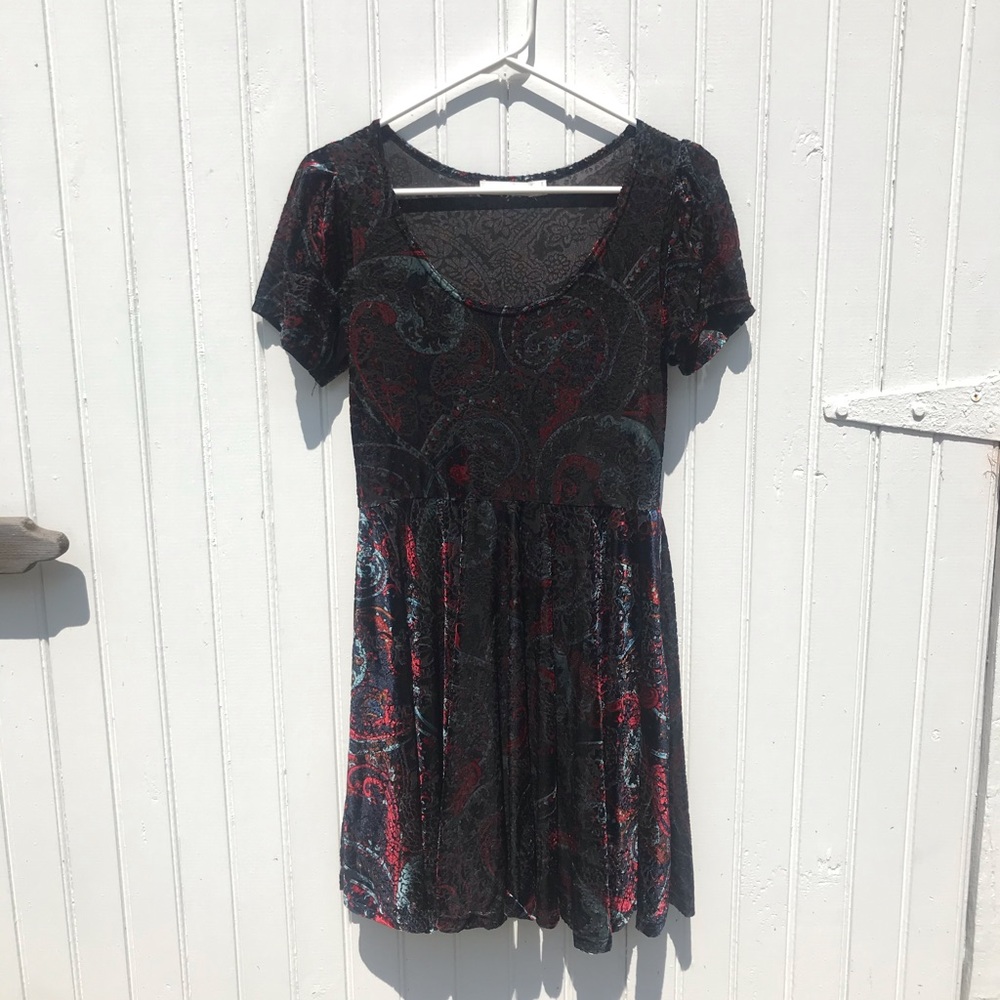 Mink Pink Velvet Burnout Dress